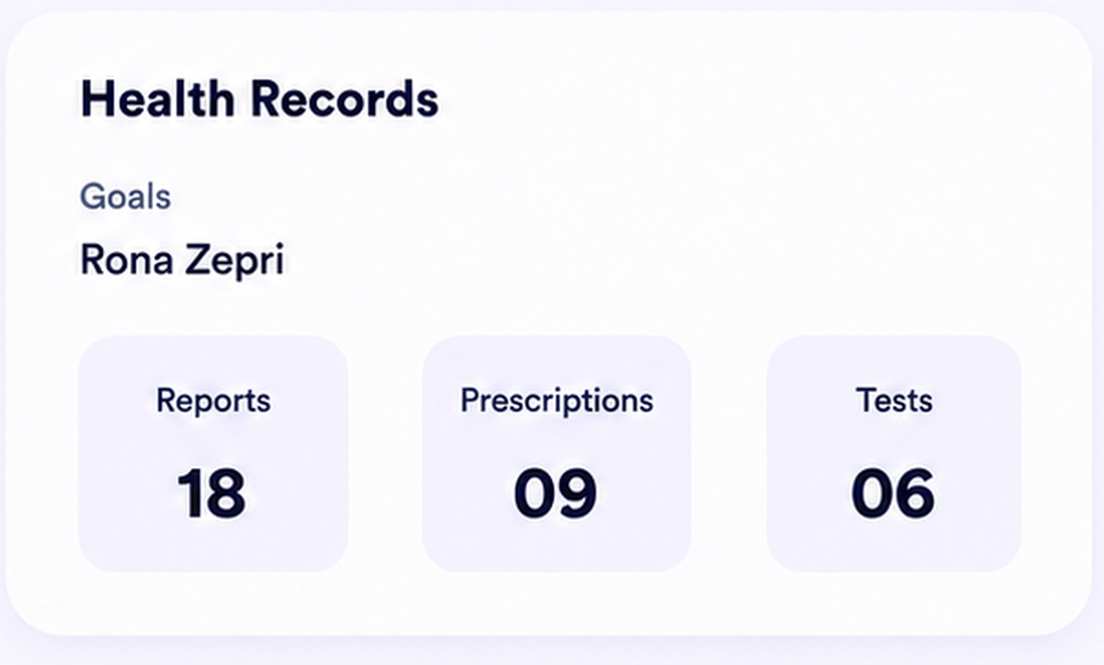 Health records interface