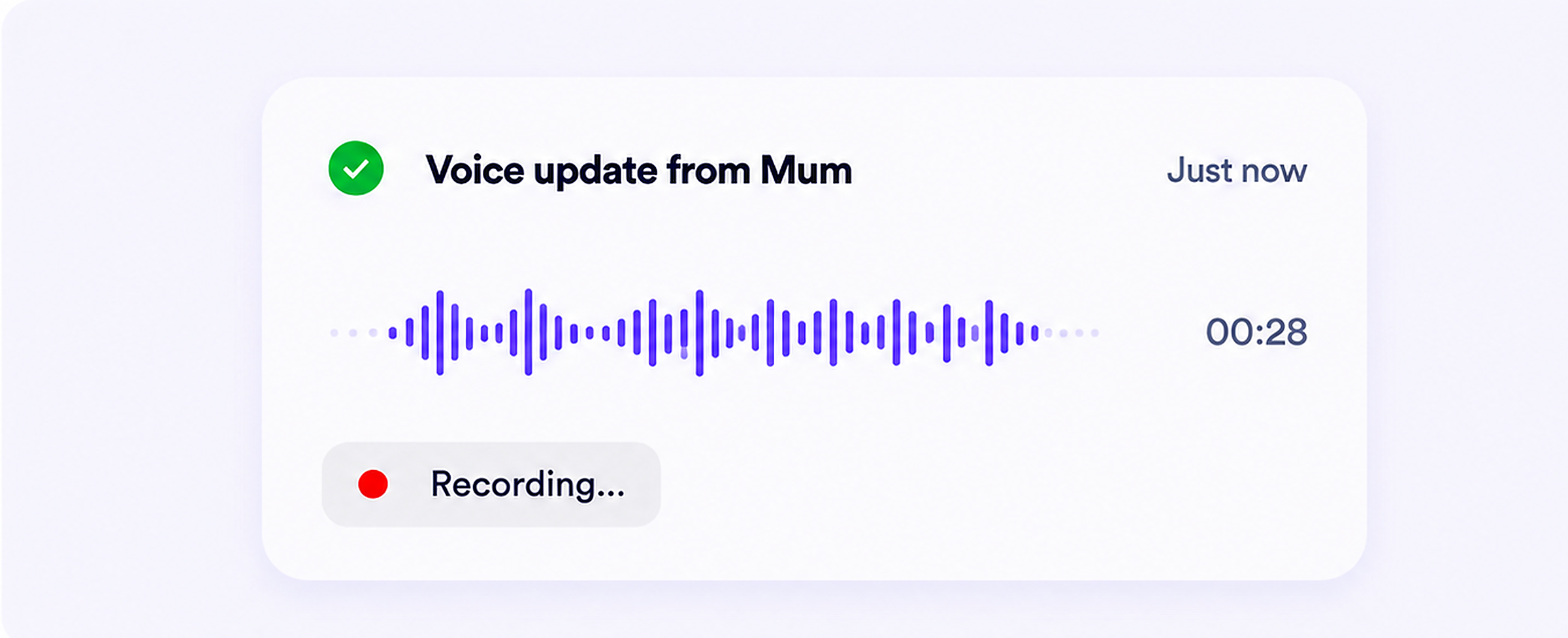 Voice update interface